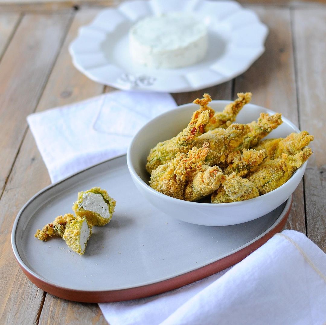 Fiori di zucchina fritti