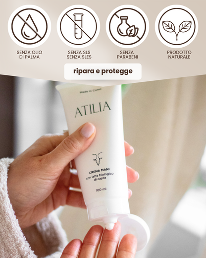 Crema Mani Naturale con Latte Biologico di Capra